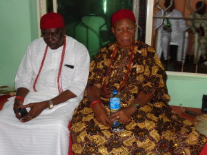 Chief Chulo Asika (Akpe Olodi) and Chief Erokwu (Enema Ojiudo)