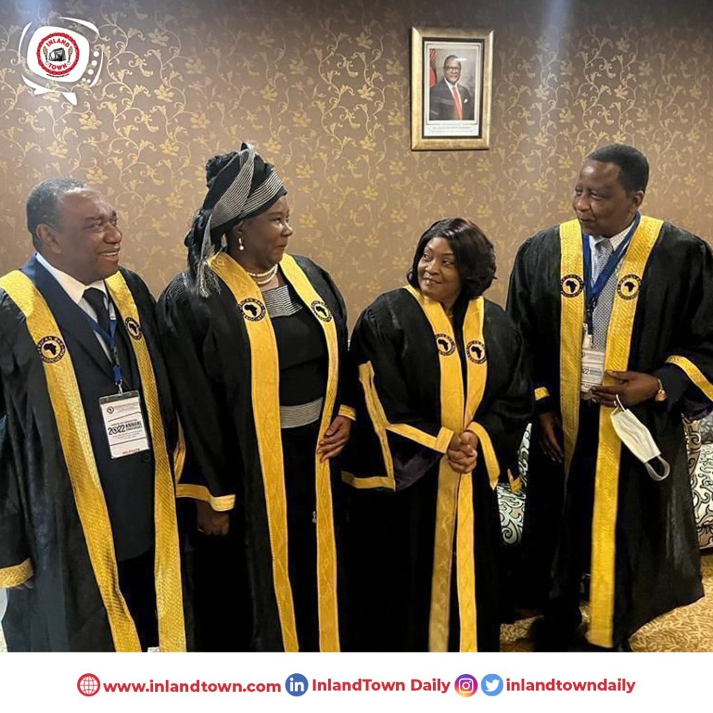In attendance were (from right) Chief Charles Taku (Cameroon) president of the Association of ICC Lawyers, Her Excellency Dr. Jewel Howard-Taylor the Vice President of Liberia, and Chief (Mrs) Josephine Anenih, former Niger minister for Women Affairs.
