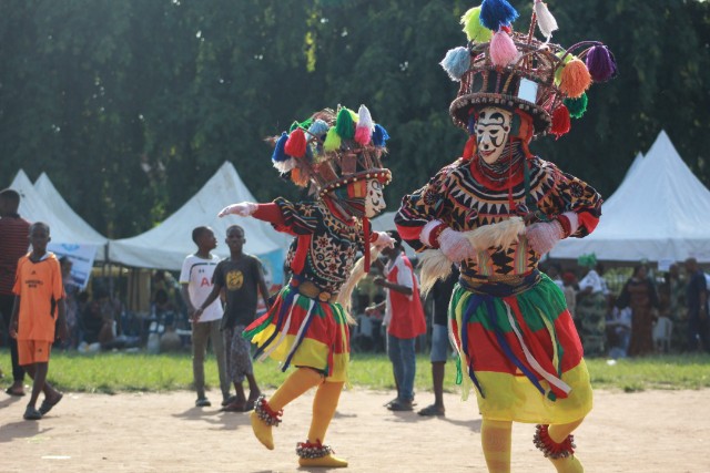 A dance display by the Agbogho mmuo masquerade of Egwu Ndi Eze
