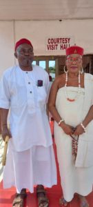 Mr. Chukwudi Okeke Maduno with Omu Anioma, HRM Obi Martha Dunkwu 