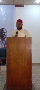 Nwaobi During His Paper Presentation At The Delta State Youth Parliament Symposium
